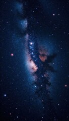 Fototapeta premium Dark vastness with countless stars twinkling in the blackness of space, depth, stars, galaxy