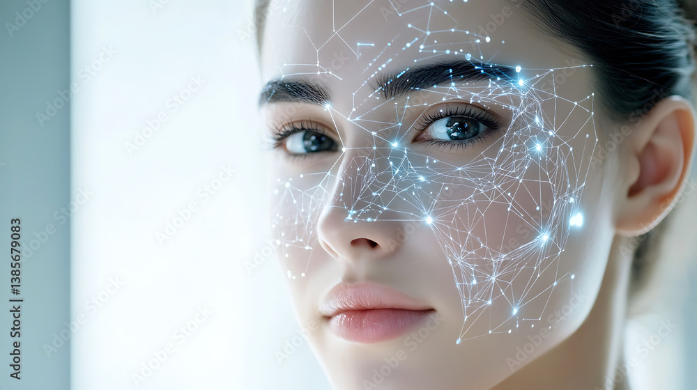 Aufkleber an ai powered system enhancing personalized skincare by analyzing real time skin conditions and envi