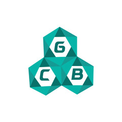 Obraz premium GCB creative minimalist letter logo. GCB unique vector initials alphabet letter logo design