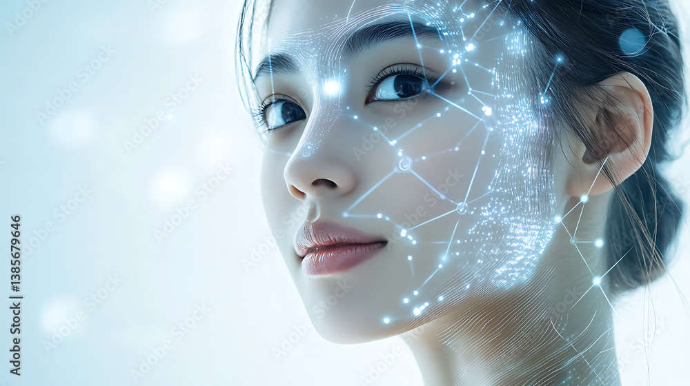 Aufkleber an ai powered system enhancing personalized skincare by analyzing real time skin conditions and envi