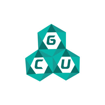 GCU creative minimalist letter logo. GCU unique vector initials alphabet letter logo design