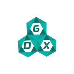 Obraz premium GDX creative minimalist letter logo. GDX unique vector initials alphabet letter logo design