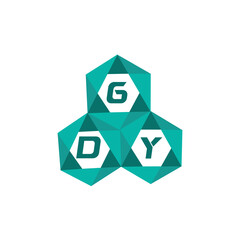 Obraz premium GDY creative minimalist letter logo. GDY unique vector initials alphabet letter logo design