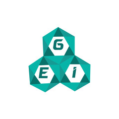 GEI creative minimalist letter logo. GEI unique vector initials alphabet letter logo design