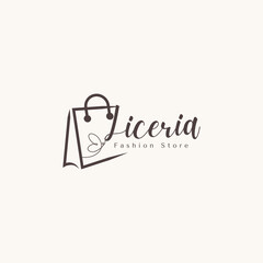 Cream Brown Minimalist Line Art Fashion Store Logo