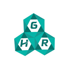 GHR creative minimalist letter logo. GHR unique vector initials alphabet letter logo design