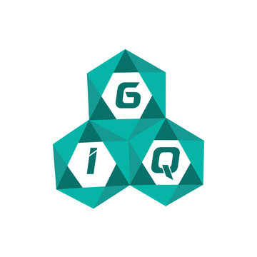 GIQ creative minimalist letter logo. GIQ unique vector initials alphabet letter logo design