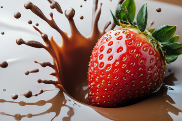 strawberry in chocolate splash 