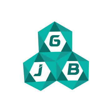 GJB creative minimalist letter logo. GJB unique vector initials alphabet letter logo design