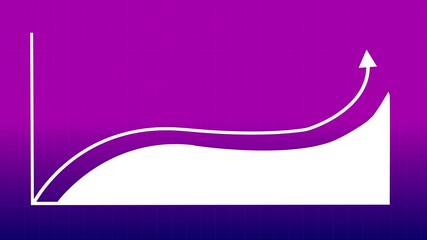 Business Chart HD. Block Arrow Animation Video for Business Success.