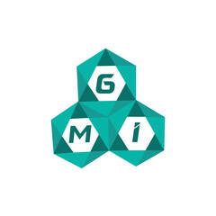 Obraz premium GMI creative minimalist letter logo. GMI unique vector initials alphabet letter logo design
