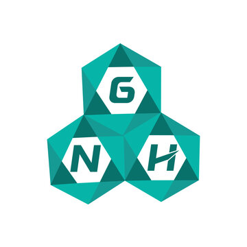 GNH creative minimalist letter logo. GNH unique vector initials alphabet letter logo design