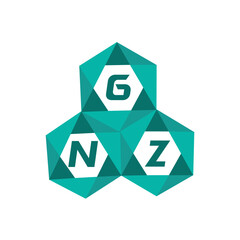 GNZ creative minimalist letter logo. GNZ unique vector initials alphabet letter logo design
