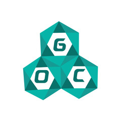 GOC creative minimalist letter logo. GOC unique vector initials alphabet letter logo design