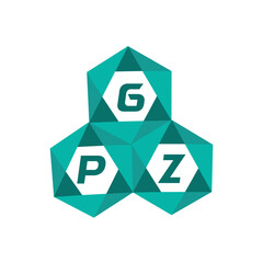 GPZ creative minimalist letter logo. GPZ unique vector initials alphabet letter logo design