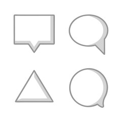 Flat Design of Different Speech Bubble Shapes