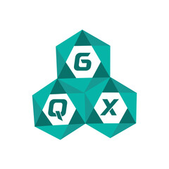 GQX creative minimalist letter logo. GQX unique vector initials alphabet letter logo design