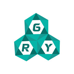 Fototapeta na wymiar GRY creative minimalist letter logo. GRY unique vector initials alphabet letter logo design