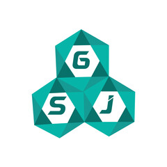 GSJ creative minimalist letter logo. GSJ unique vector initials alphabet letter logo design