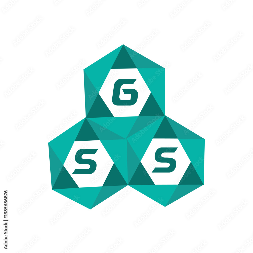 Fototapete GSS creative minimalist letter logo. GSS unique vector initials alphabet letter logo designGSS creative minimalist letter logo. GSS unique vector initials alphabet letter logo design