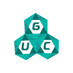 GUC creative minimalist letter logo. GUC unique vector initials alphabet letter logo designGUC creative minimalist letter logo. GUC unique vector initials alphabet letter logo design
