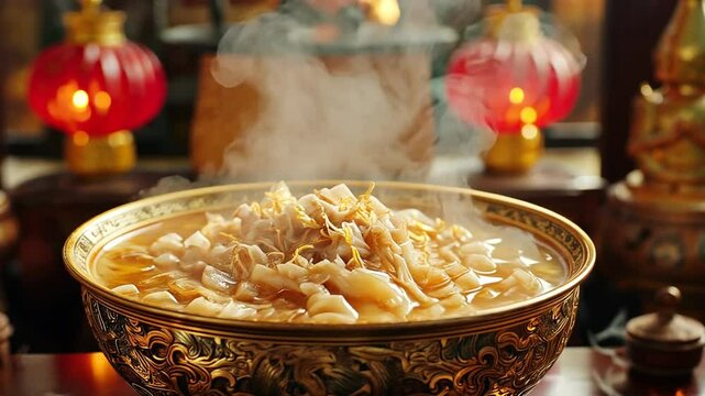 fish maw soup with cordyceps video chinese seafood