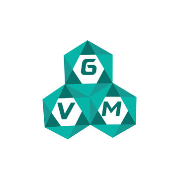 GVM creative minimalist letter logo. GVM unique vector initials alphabet letter logo design