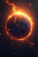 Shimmering golden aura around celestial sphere , aura, halo, shimmer