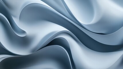 Flowing Blue Fabric with Soft Satin Texture