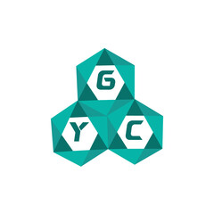 Obraz premium GYC creative minimalist letter logo. GYC unique vector initials alphabet letter logo design
