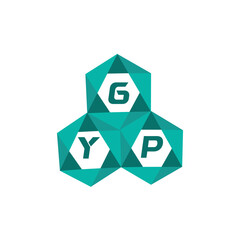 Obraz premium GYP creative minimalist letter logo. GYP unique vector initials alphabet letter logo designGYP creative minimalist letter logo. GYP unique vector initials alphabet letter logo design