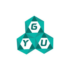 Obraz premium GYU creative minimalist letter logo. GYU unique vector initials alphabet letter logo design