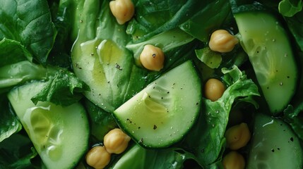A fresh green salad with mixed greens, tomatoes, and balsamic vinaigrette. Featuring a light meal