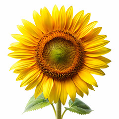 Obraz premium Sunflower on white background