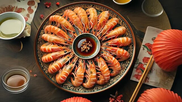 poached prawns with garlic soy dip video chinese seafood