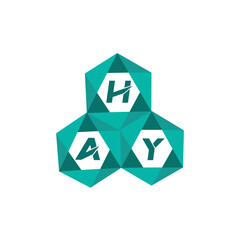 HAY creative minimalist letter logo. HAY unique vector initials alphabet letter logo design