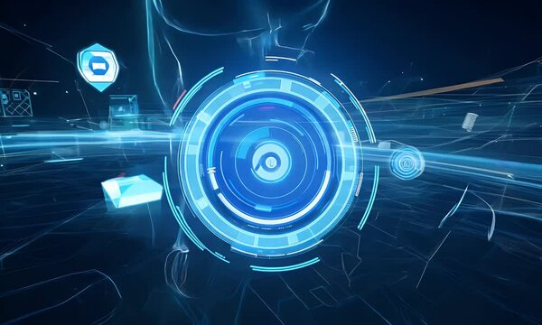 abstract technology background with binary code