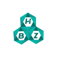 HBZ creative minimalist letter logo. HBZ unique vector initials alphabet letter logo design