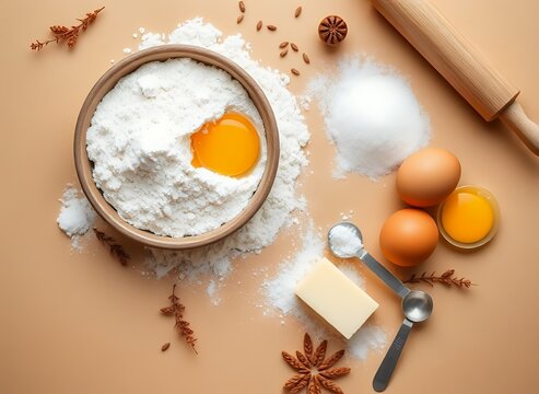 Baking Ingredients and Tools in Focus - Powered by Adobe