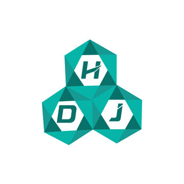 HDJ creative minimalist letter logo. HDJ unique vector initials alphabet letter logo design