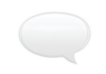 white speech bubble on a transparent background