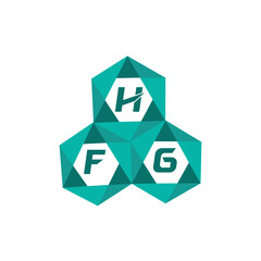 HFG creative minimalist letter logo. HFG unique vector initials alphabet letter logo design