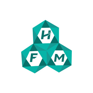 HFM creative minimalist letter logo. HFM unique vector initials alphabet letter logo design