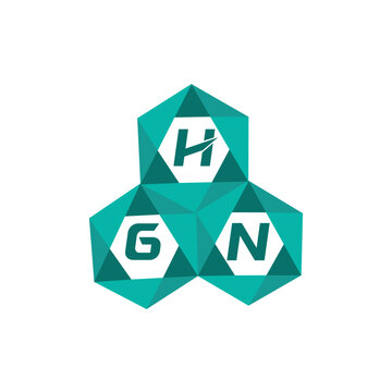 HGN creative minimalist letter logo. HGN unique vector initials alphabet letter logo design