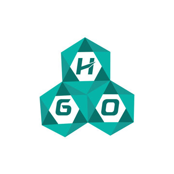 HGO creative minimalist letter logo. HGO unique vector initials alphabet letter logo design