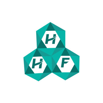 HHF creative minimalist letter logo. HHF unique vector initials alphabet letter logo design
