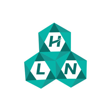 HLN creative minimalist letter logo. HLN unique vector initials alphabet letter logo design