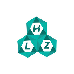 Obraz premium HLZ creative minimalist letter logo. HLZ unique vector initials alphabet letter logo design