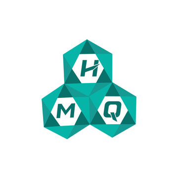HMQ creative minimalist letter logo. HMQ unique vector initials alphabet letter logo design