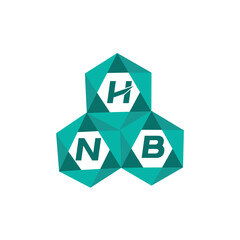 Obraz premium MobileHNB creative minimalist letter logo. HNB unique vector initials alphabet letter logo designHNB creative minimalist letter logo. HNB unique vector initials alphabet letter logo design